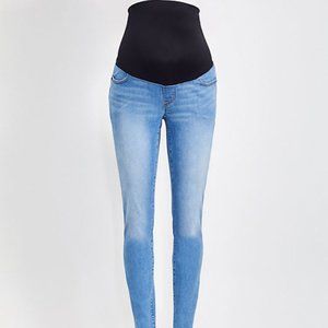 LOFT Maternity High Rise Denim Leggings in Light Indigo Wash Size 10